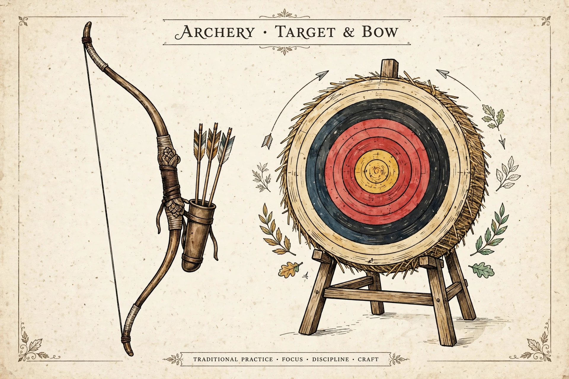 Archery target graphic representing Khanapara teer history